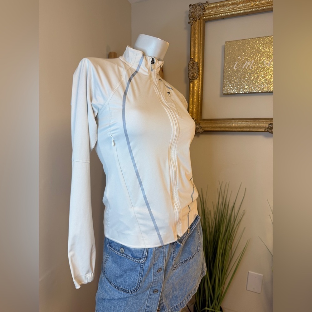 Athleta FrontRunner Jacket XXS Light Grey Reflector - Picture 2 of 6